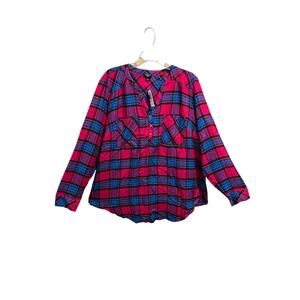 Torrid Pink Flannel Pull Over Top Women’s Size 2X